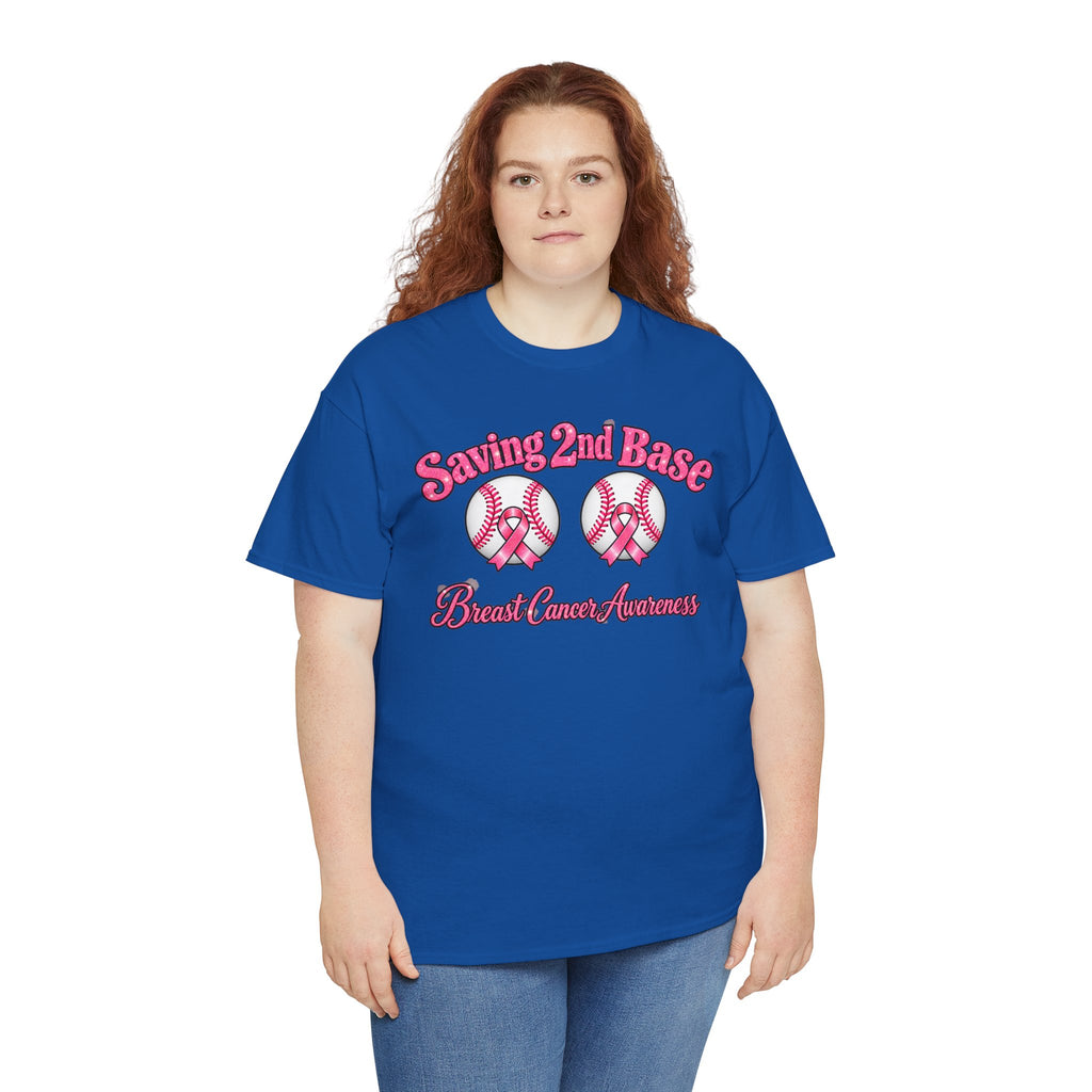 Saving 2nd Base Breast Cancer Awareness T-Shirt