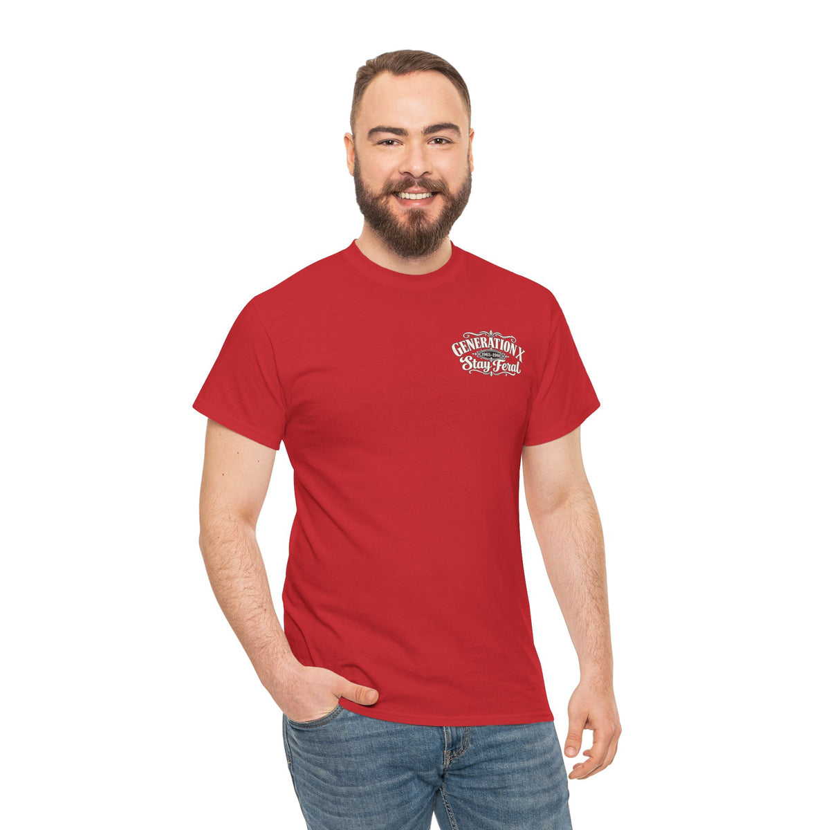 Generation X T‑Shirt — 'Stay Feral' Vintage Whiskey Label Tee (Born 1965–1980)