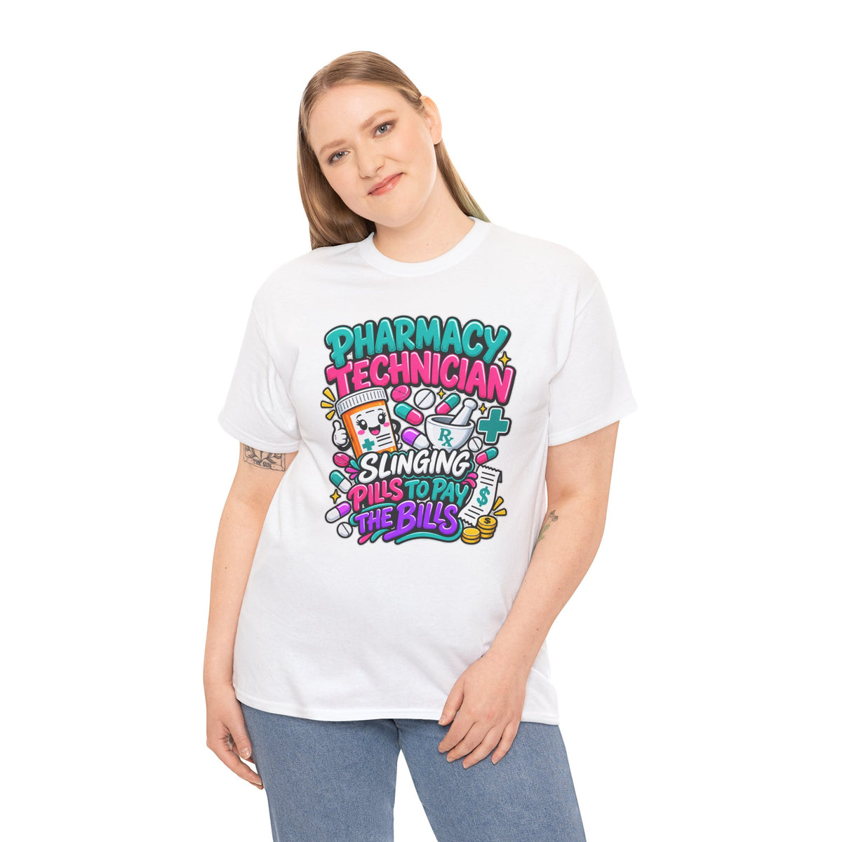 Pharmacy Technician T‑Shirt — "Slinging Pills to Pay the Bills" Graphic Tee