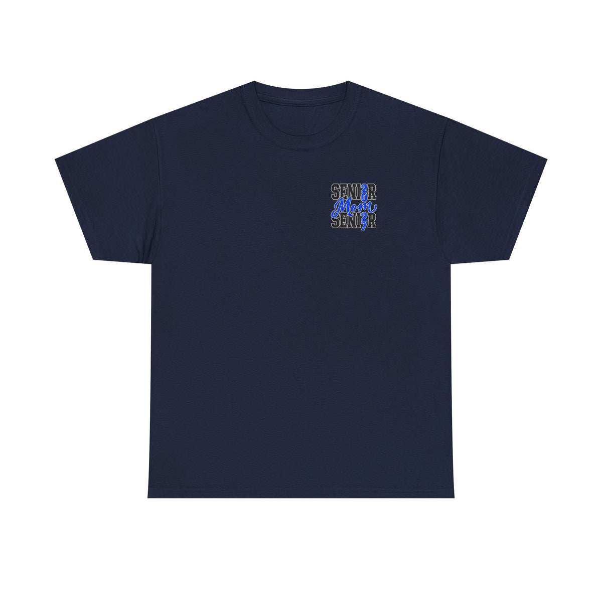 Senior Mom 2027 T-Shirt — Back Print Proud Senior Parent Tee
