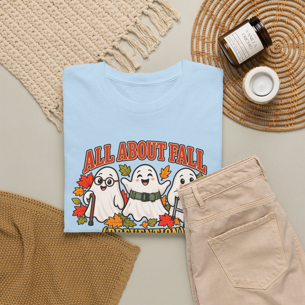 All About Fall (Prevention) Ghost Tee — Cute Halloween Autumn T-Shirt