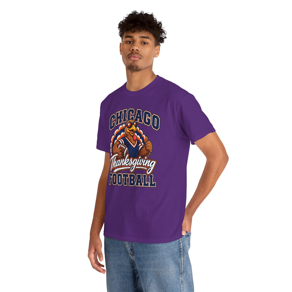 Chicago Thanksgiving Football T-Shirt — Turkey Mascot Game Day Tee
