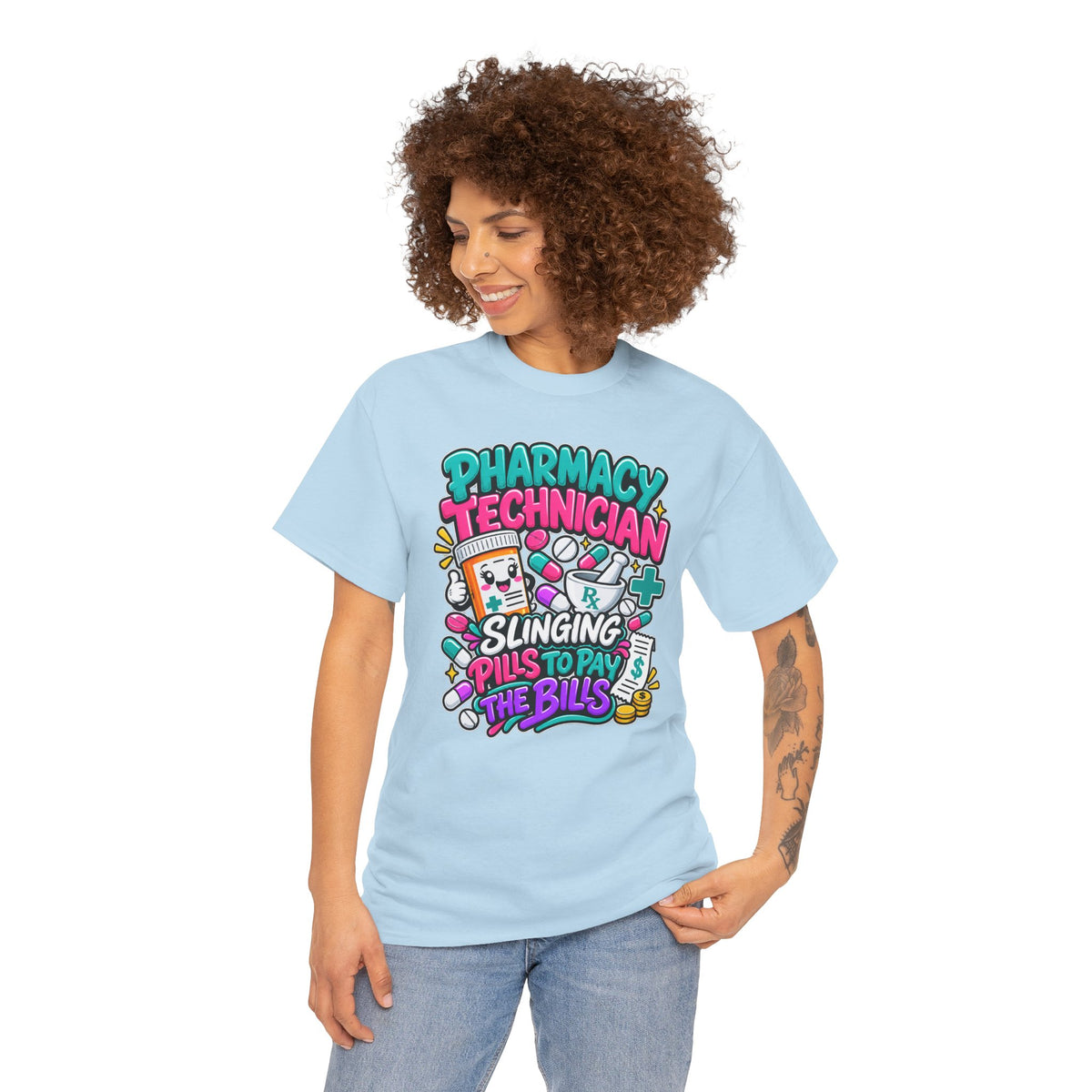 Pharmacy Technician T‑Shirt — "Slinging Pills to Pay the Bills" Graphic Tee