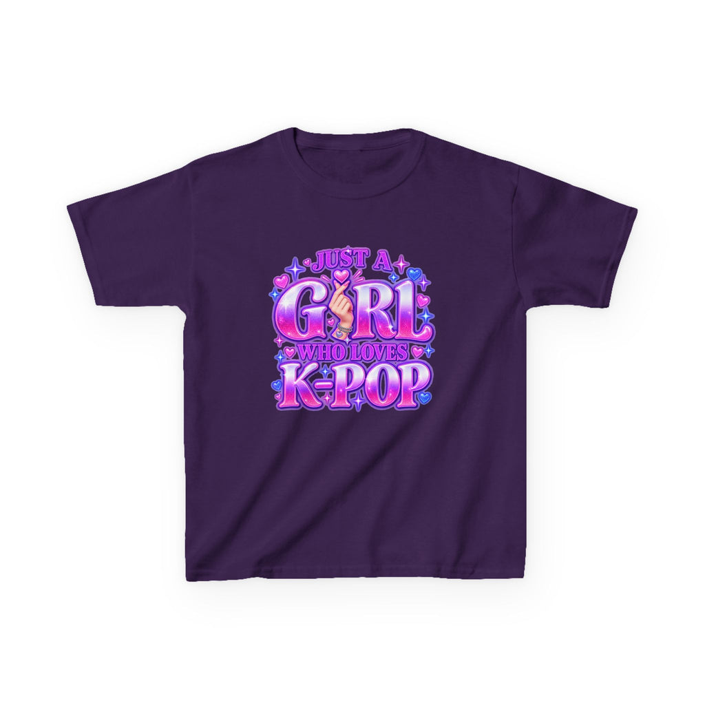 Kids T‑Shirt — "Just a Girl Who Loves K‑Pop" Cute K‑Pop Fan Tee