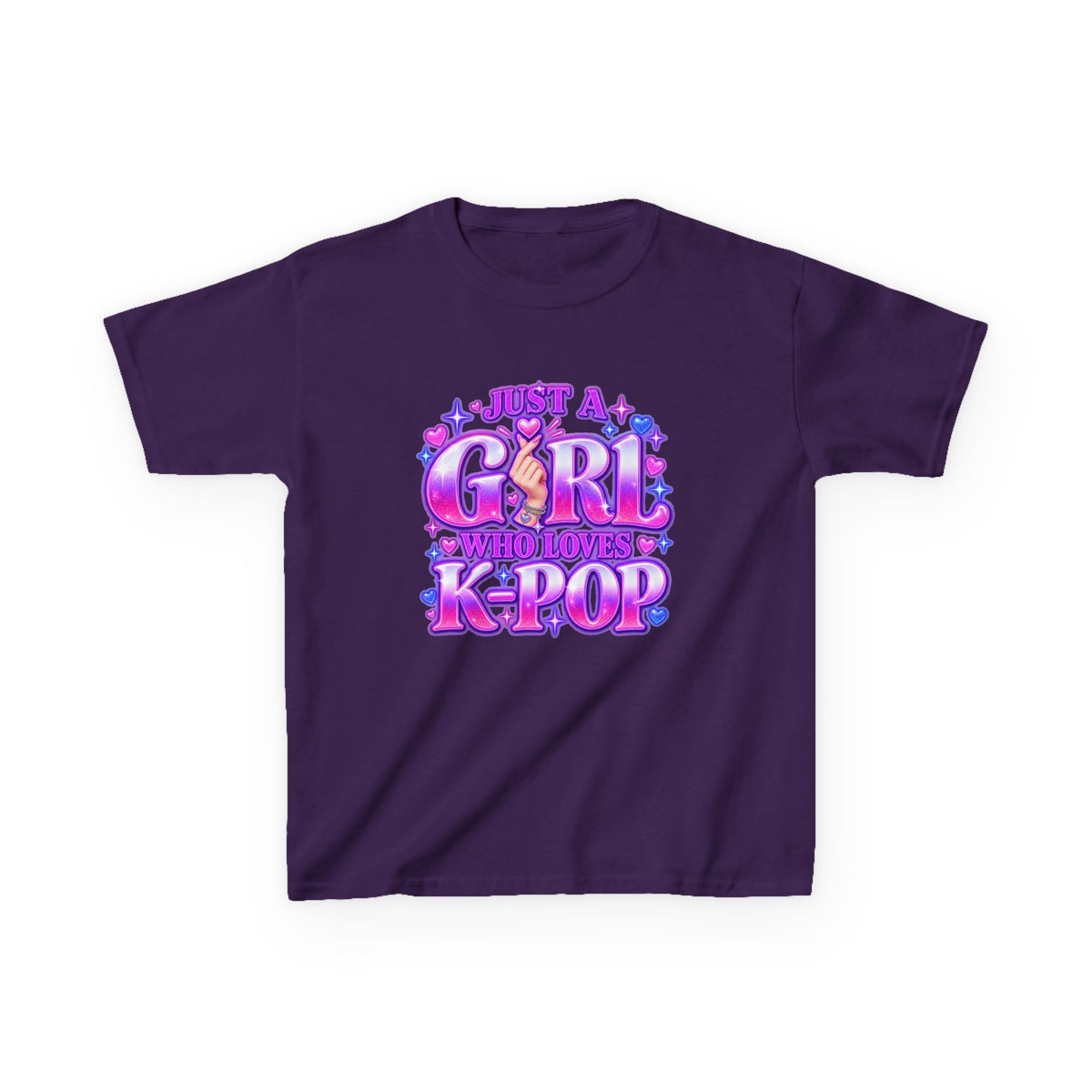 Kids T‑Shirt — "Just a Girl Who Loves K‑Pop" Cute K‑Pop Fan Tee