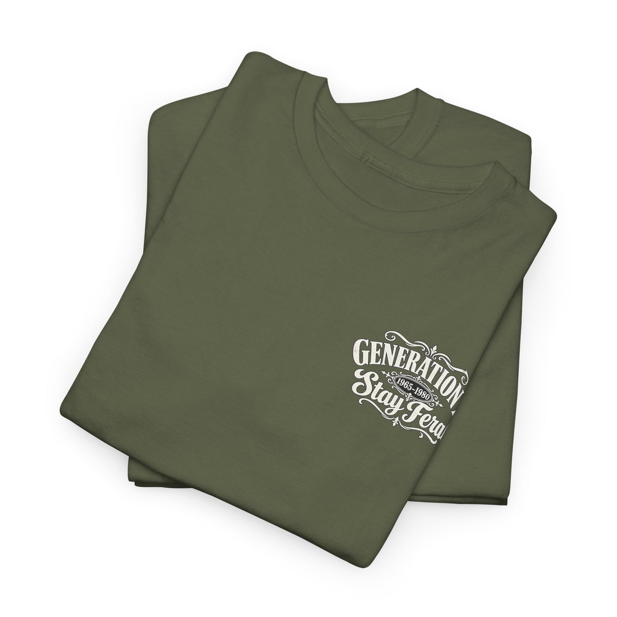 Generation X T‑Shirt — 'Stay Feral' Vintage Whiskey Label Tee (Born 1965–1980)