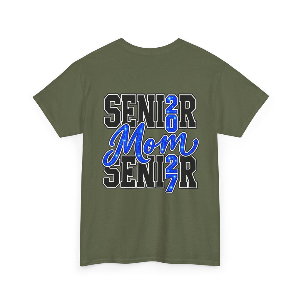 Senior Mom 2027 T-Shirt — Back Print Proud Senior Parent Tee