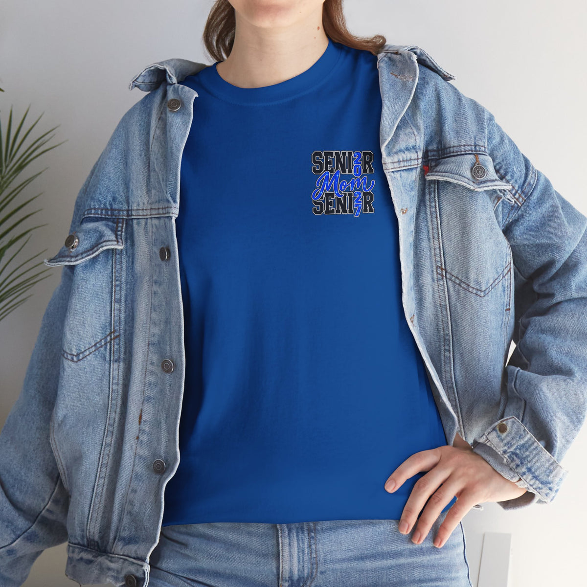 Senior Mom 2027 T-Shirt — Back Print Proud Senior Parent Tee