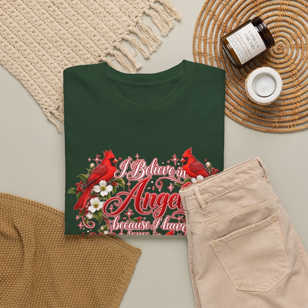 Angels from Heaven Cardinal Christmas T-Shirt