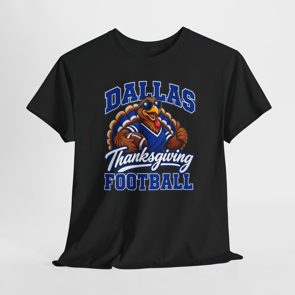 Dallas Thanksgiving Football T-Shirt — Turkey Mascot Game Day Tee