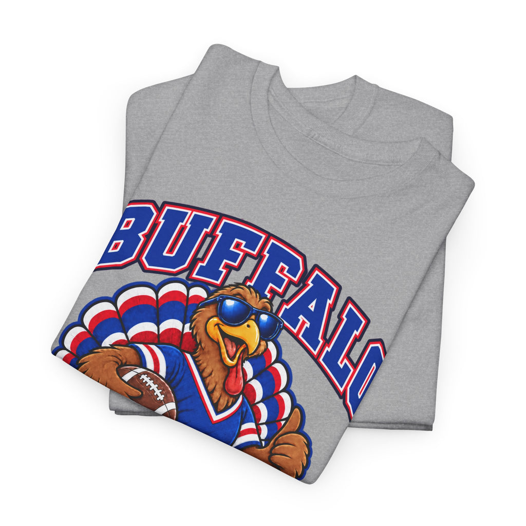 Buffalo Thanksgiving Football T-Shirt — Turkey Mascot Game Day Tee