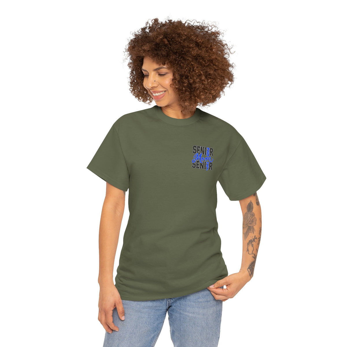 Senior Mom 2027 T-Shirt — Back Print Proud Senior Parent Tee