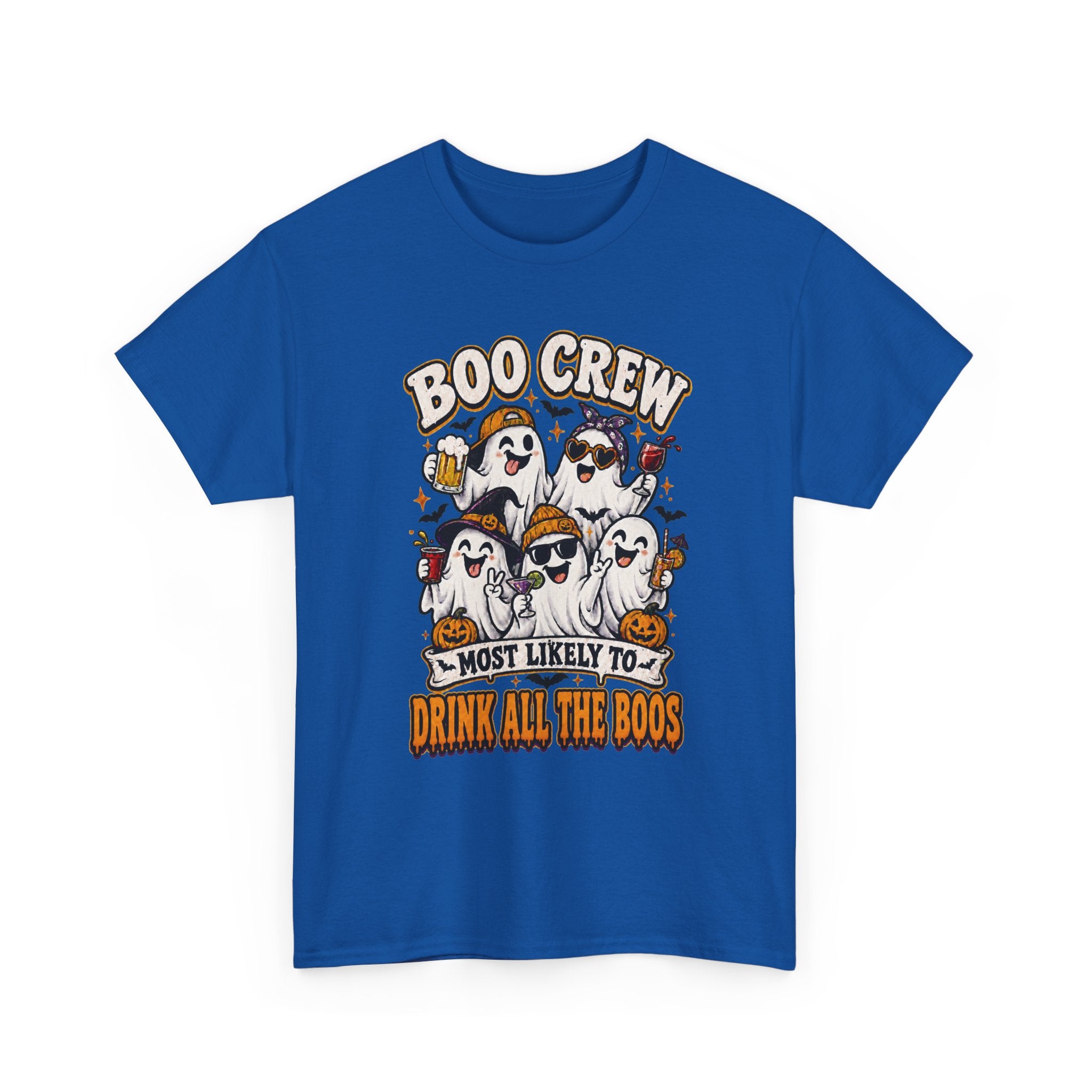 Boo Crew Halloween Tee — “Most Likely To Drink All The Boos” Ghost Party Shirt