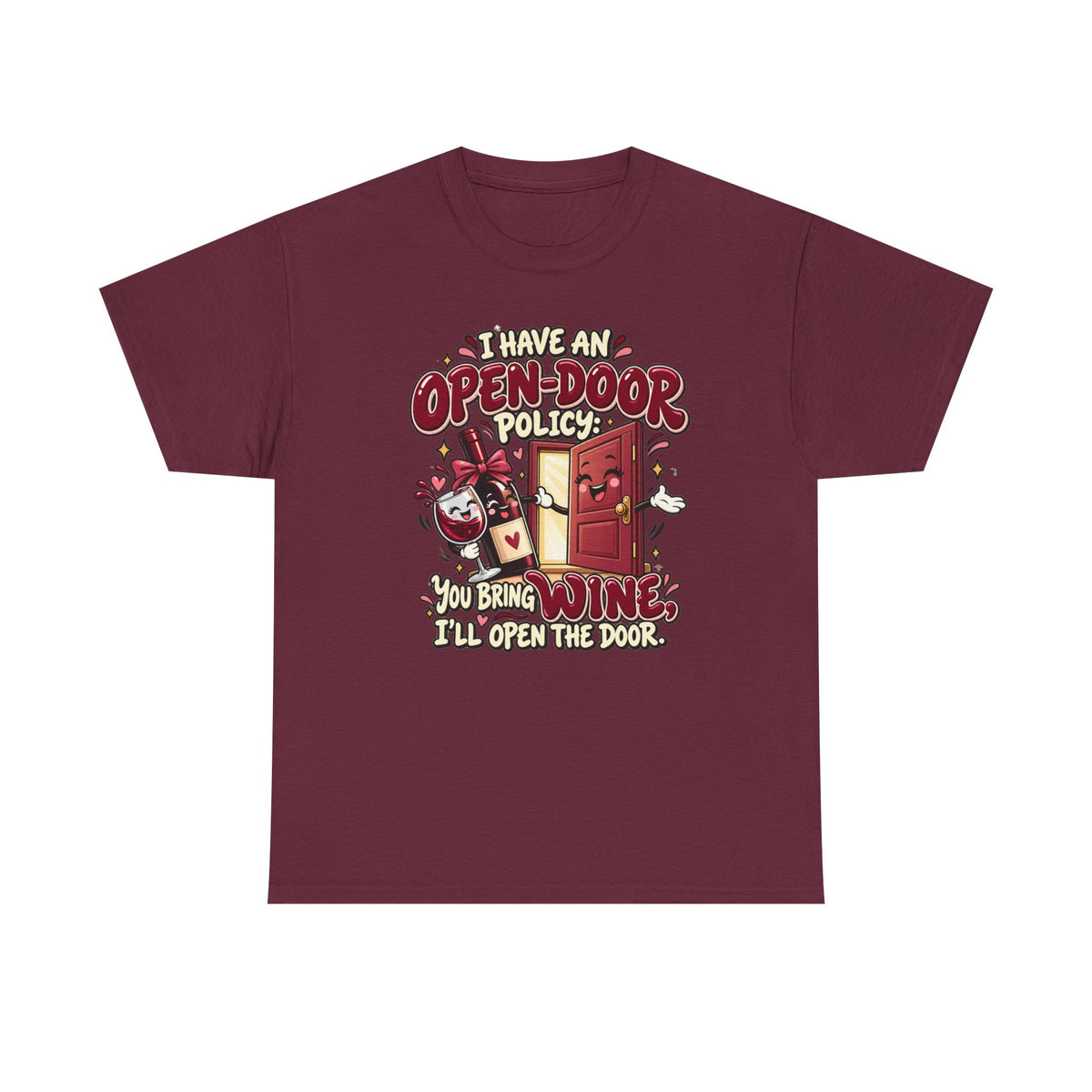 Open-Door Policy Wine Lover T-Shirt