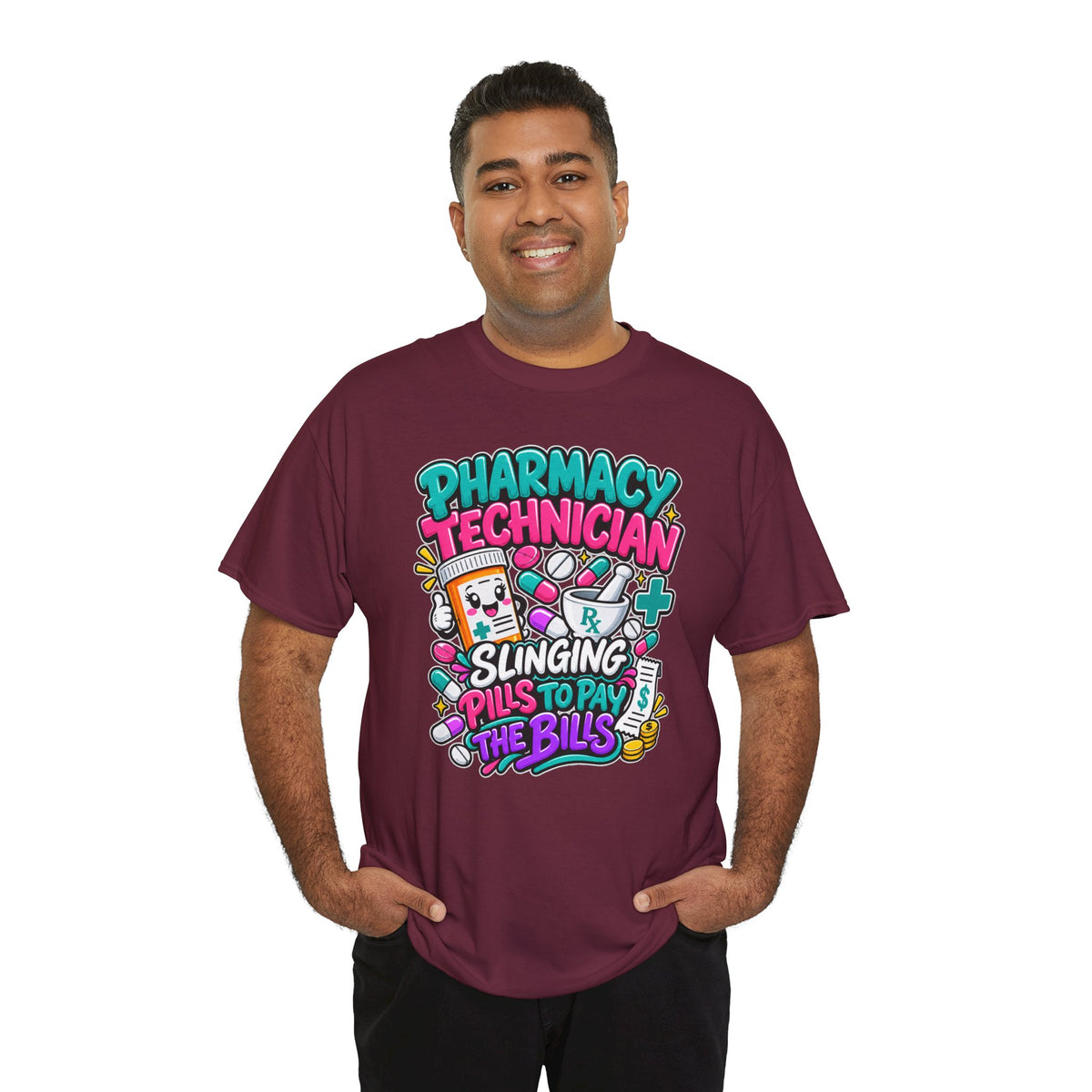 Pharmacy Technician T‑Shirt — "Slinging Pills to Pay the Bills" Graphic Tee