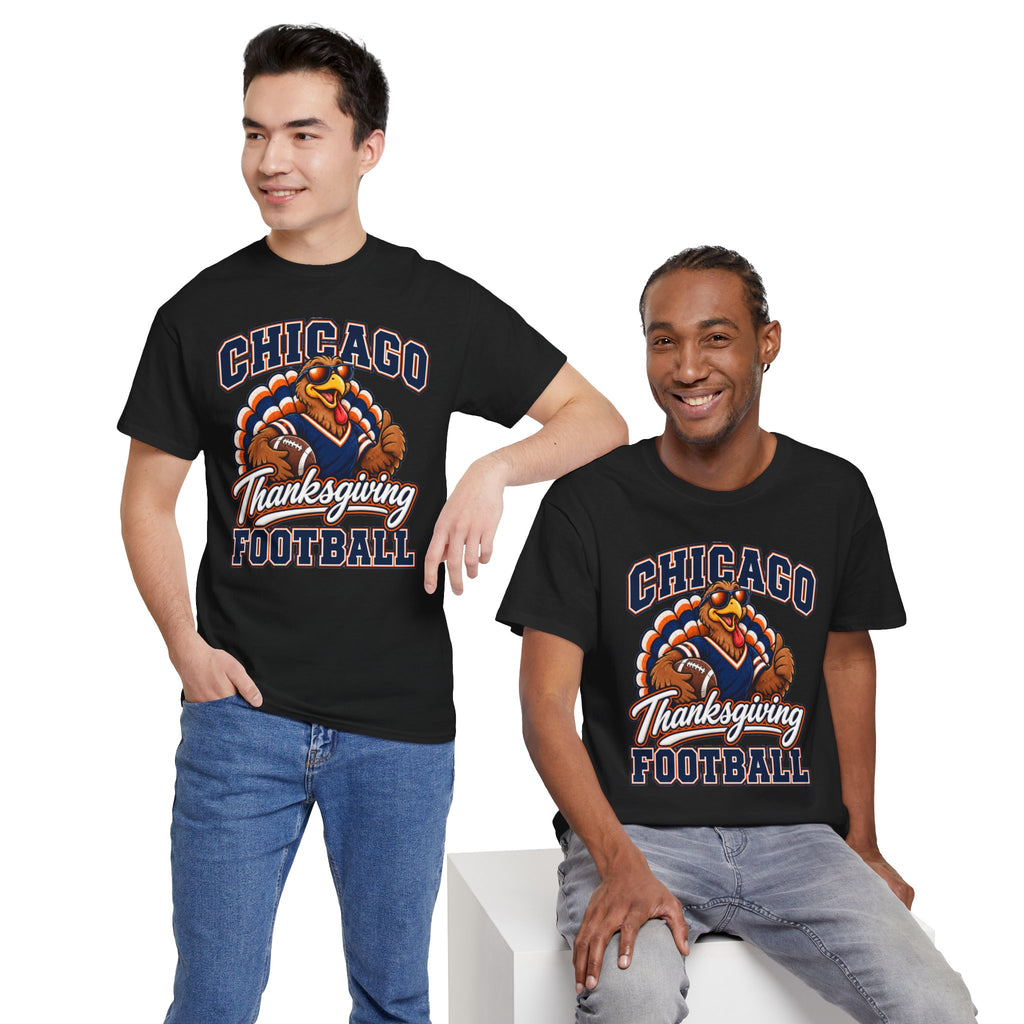 Chicago Thanksgiving Football T-Shirt — Turkey Mascot Game Day Tee