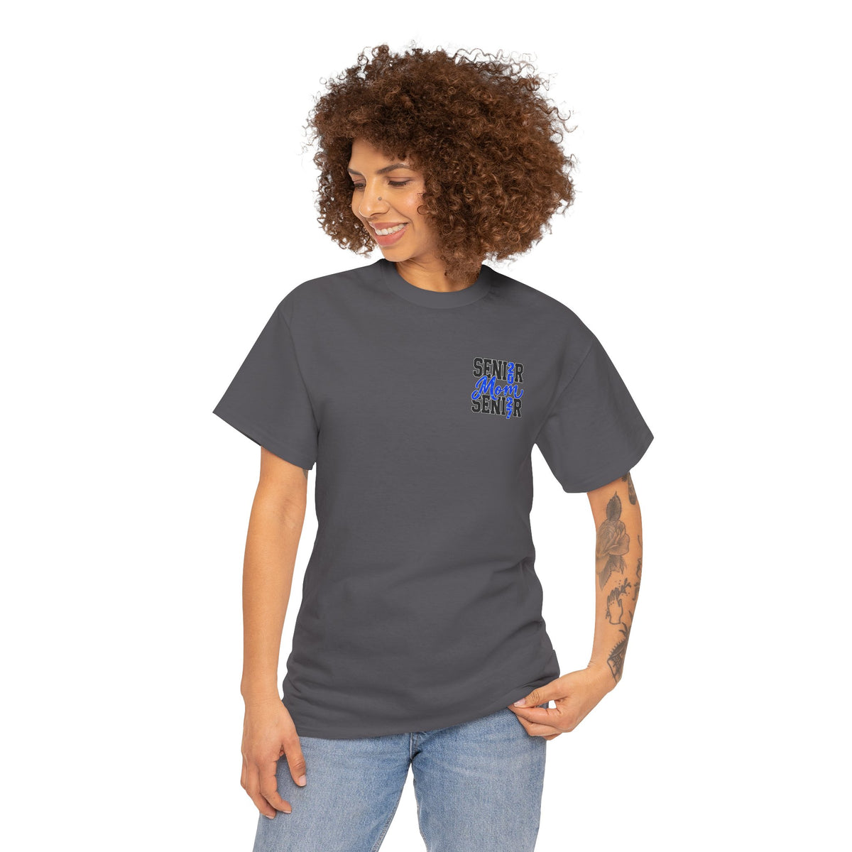 Senior Mom 2027 T-Shirt — Back Print Proud Senior Parent Tee