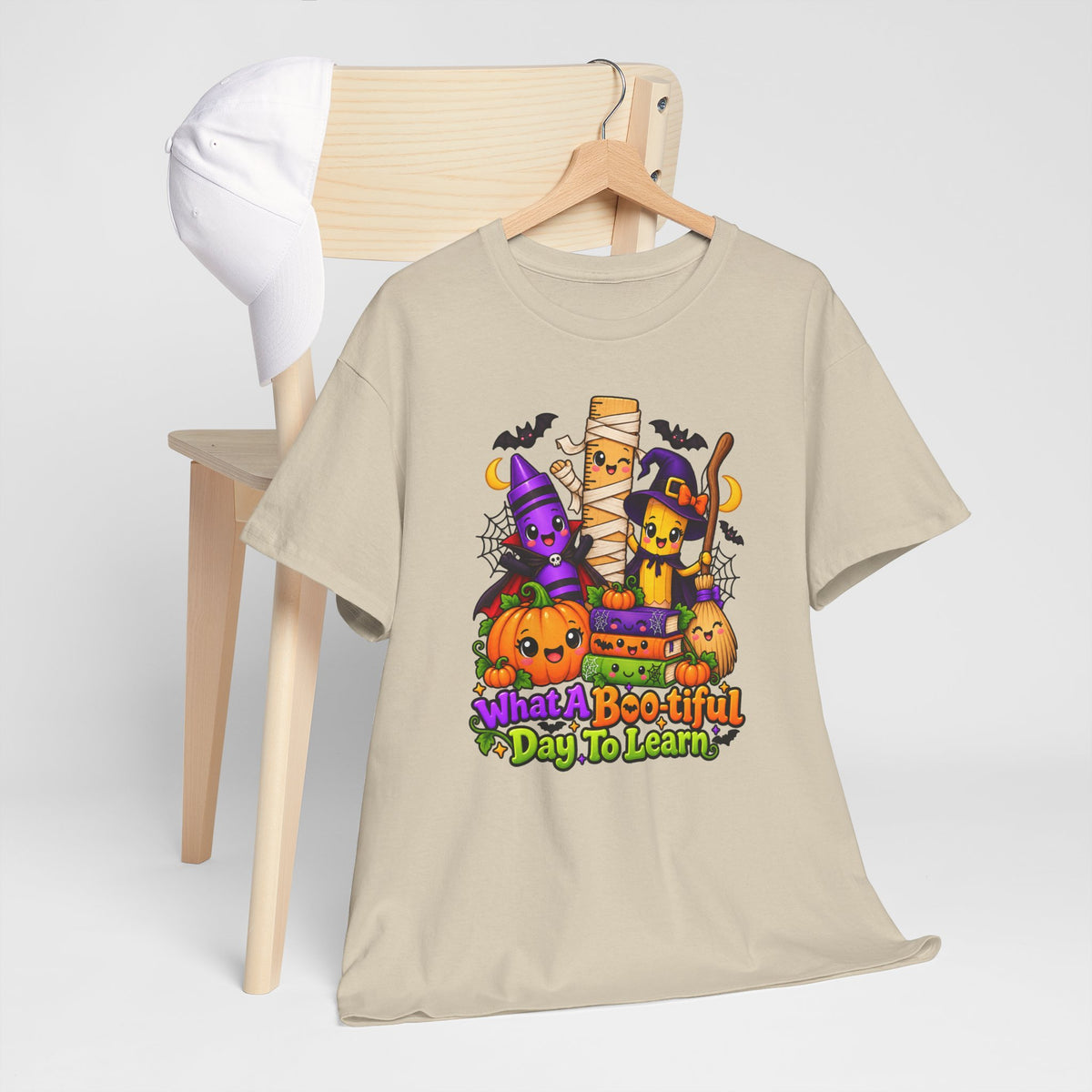 Halloween Teacher Tee — "What A Boo-tiful Day To Learn" Kids' Classroom Shirt