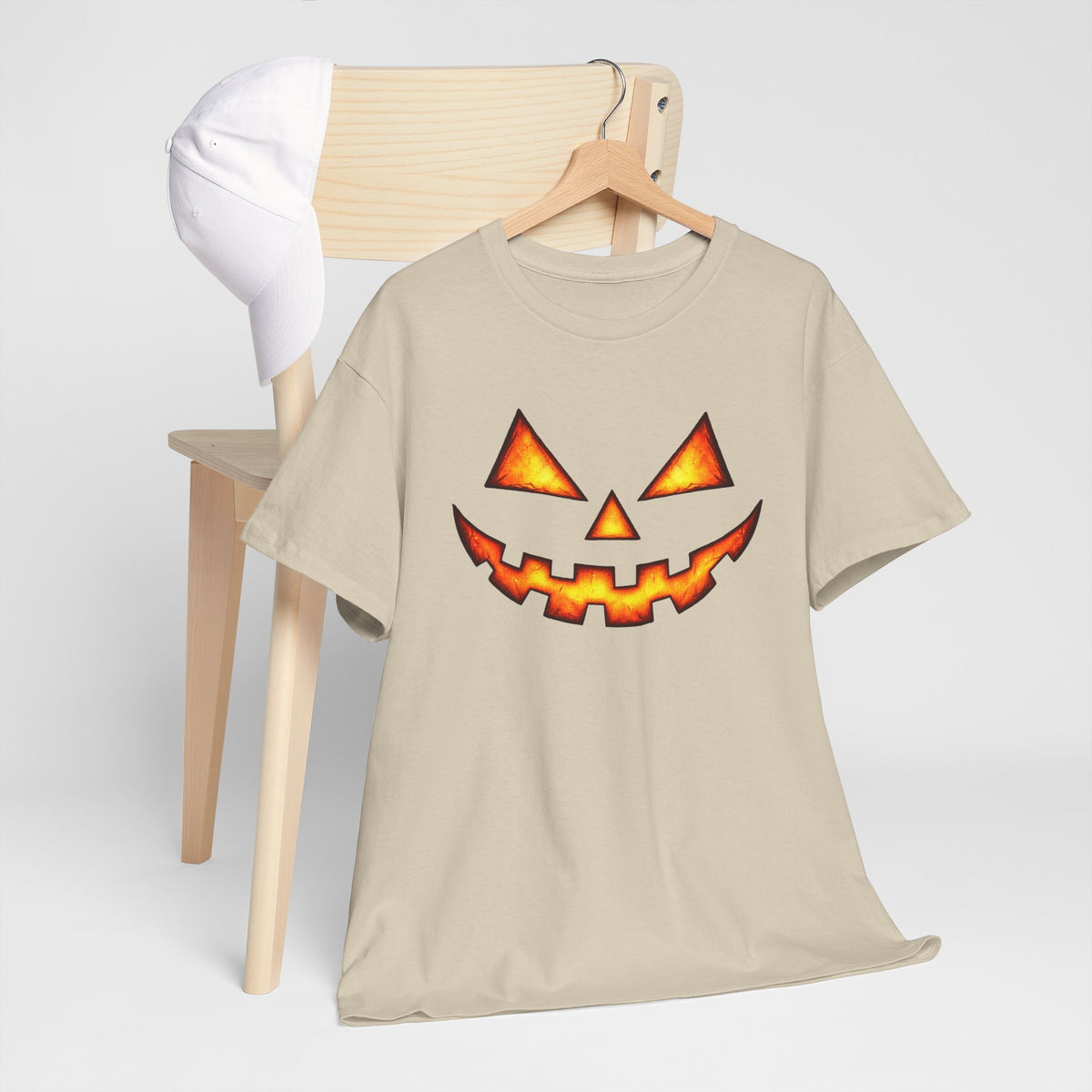 Jack-O'-Lantern Pumpkin Scary Face T-Shirt — Halloween Horror Costume Tee