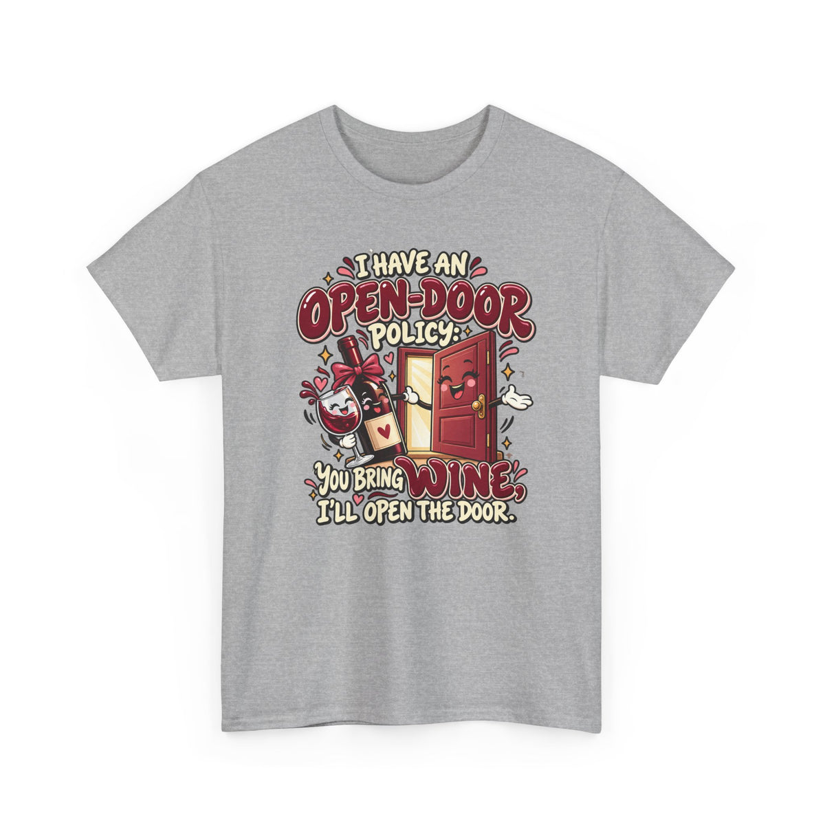 Open-Door Policy Wine Lover T-Shirt