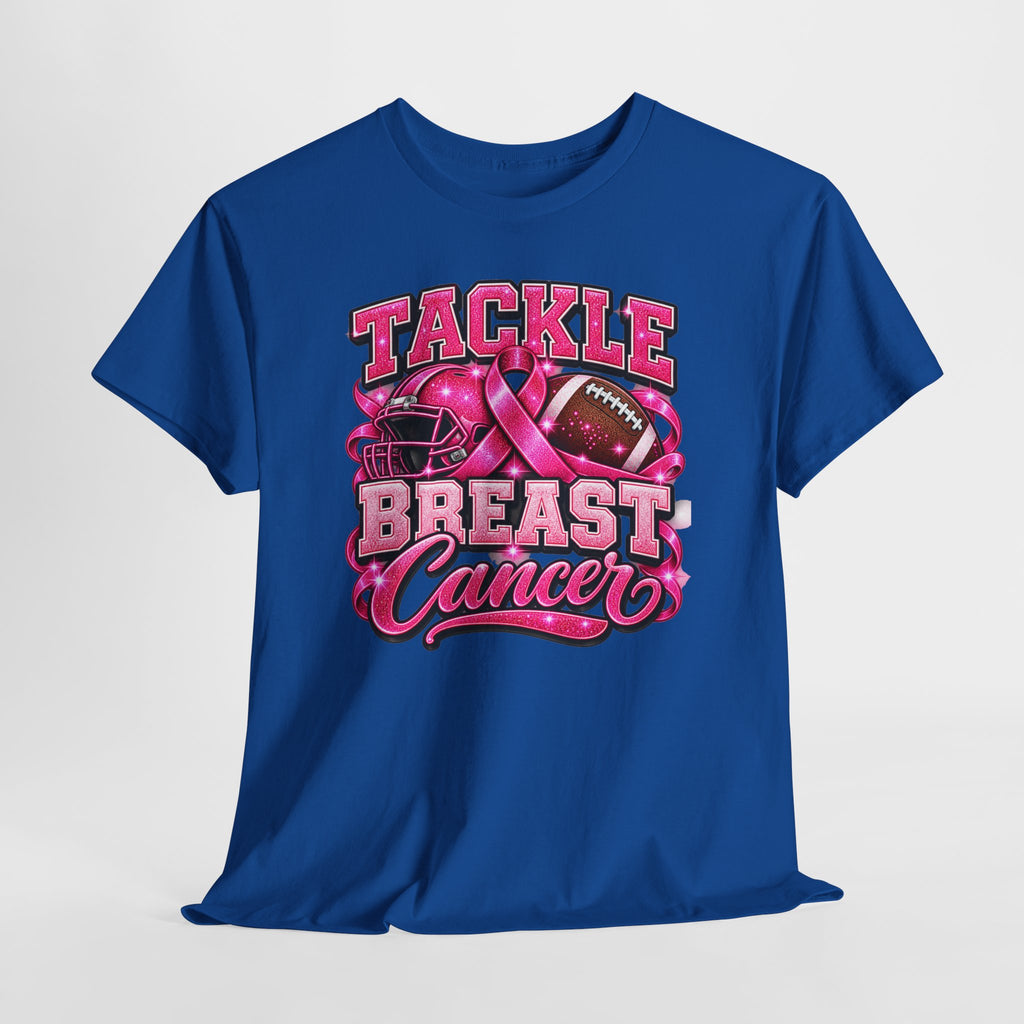 T-Shirt — "Tackle Breast Cancer" Pink Football Awareness Tee