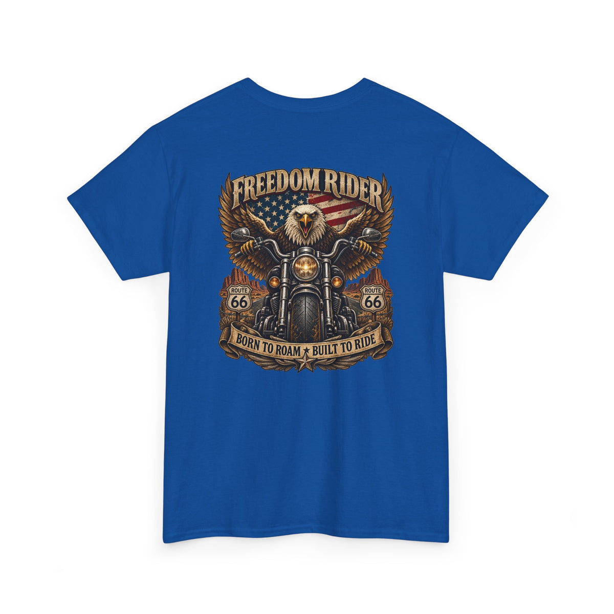 Freedom Rider Motorcycle T‑Shirt — Born to Roam Vintage Biker Tee