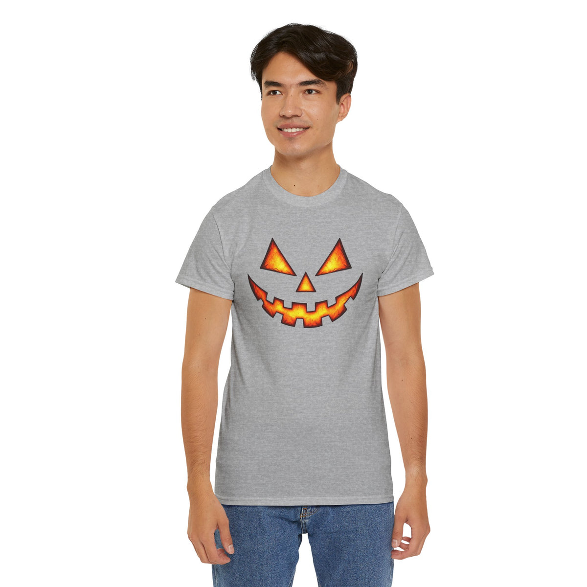 Jack-O'-Lantern Pumpkin Scary Face T-Shirt — Halloween Horror Costume Tee