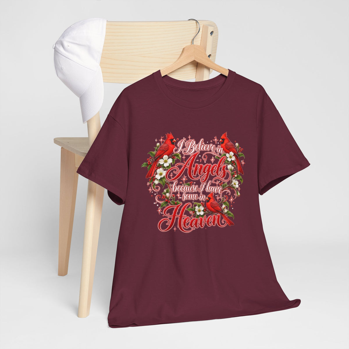 Angels from Heaven Cardinal Christmas T-Shirt